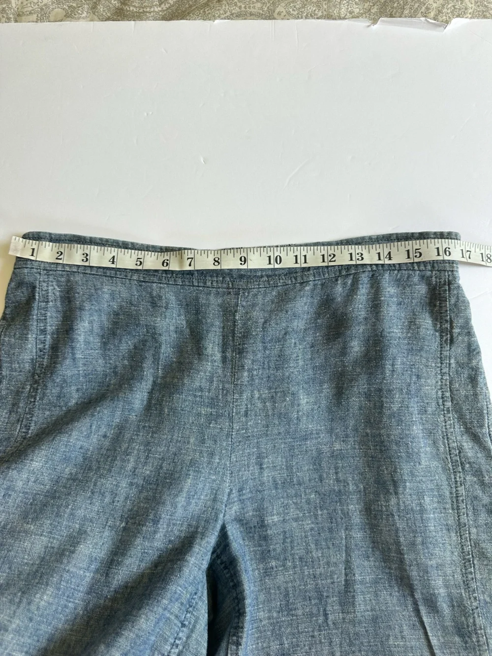 Eileen Fisher Women’s Blue Pull On Organic Cotton and Hemp Slim Pants- Medium